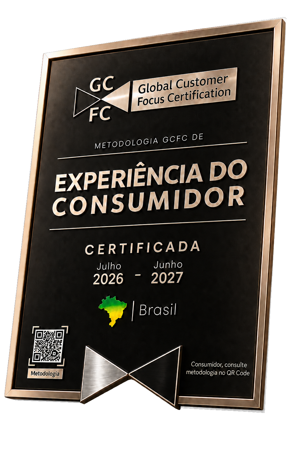 Placa física da Certificação GCFC